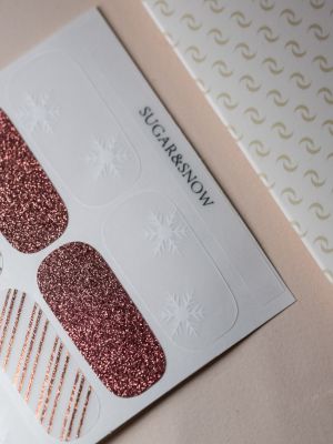 Nailpolish Wrap Sugar and Snow, weihnachtliches Design