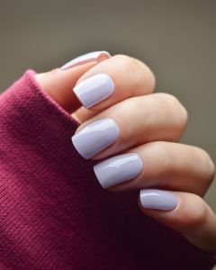 Detailansicht der UV Gel Wraps Lilac Whisper mit sanfter, gleichmäßiger Farbfläche