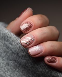 Nailpolish Wrap Sugar and Snow, weihnachtliches Design