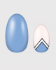 Selbstklebende Nagelfolie, gemustertes Design, blau beige